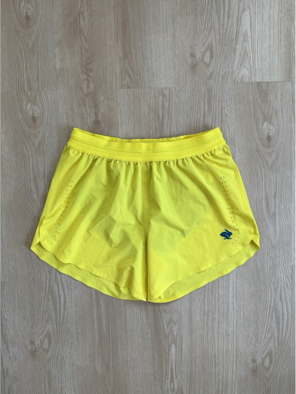 Rabbit Shorts Mens Large Fully Charged Neon Lined Athletic Running 5” Inseam